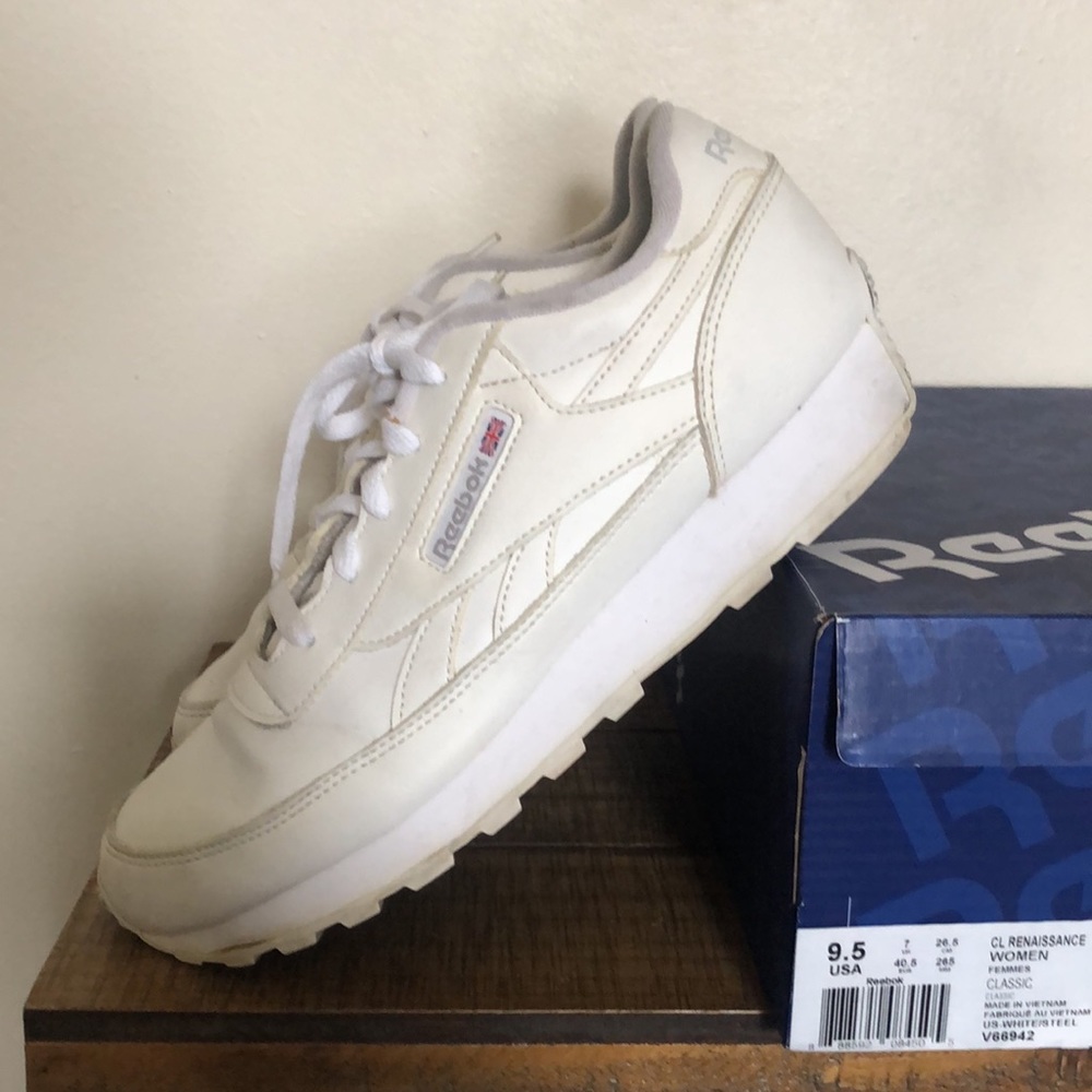 Reebok chunky white leather sneaker